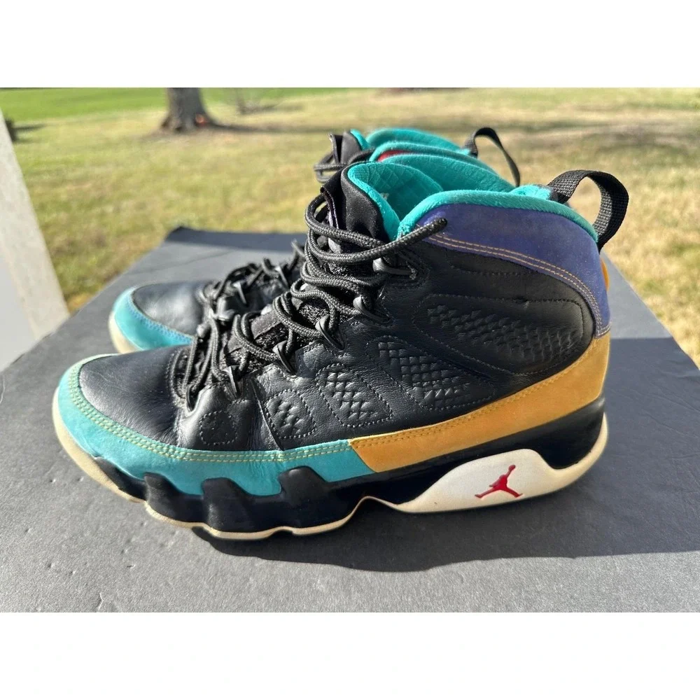 Air Jordan 9 Retro  GS DREAM IT DO IT Kids Shoes Size‎ 10 Youth Black Multicolor